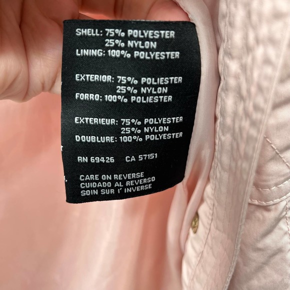 GUESS Women's Adjustable Long Sleeve Anorak Jacket Pastel Pink SIZE SMALL - Picture 6 of 8